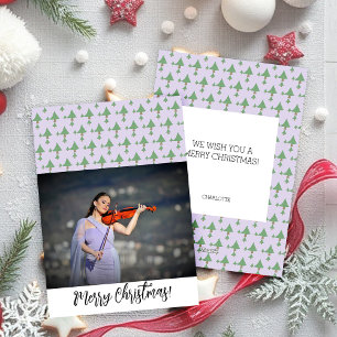 Cartes Pour Fêtes Annuelles Photo encadrée de Noël Lilac Violet