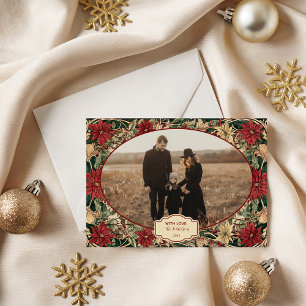 Cartes Pour Fêtes Annuelles Photo Éternelle Poinsettia Fêtes