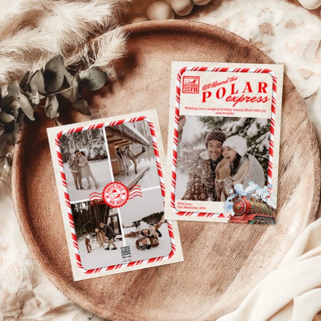 Cartes Pour Fêtes Annuelles Photo Express polaire Noël (Créateur téléchargé)