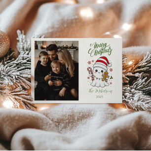 Cartes Pour Fêtes Annuelles Photo Fantôme Mignon Noël