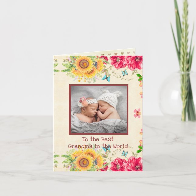 Cartes Pour Fêtes Annuelles Photo Fête des mères pour grand-mères (Devant)