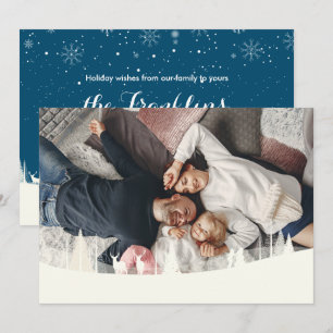 Cartes Pour Fêtes Annuelles Photo Fêtes de famille Noël Scène d'hiver