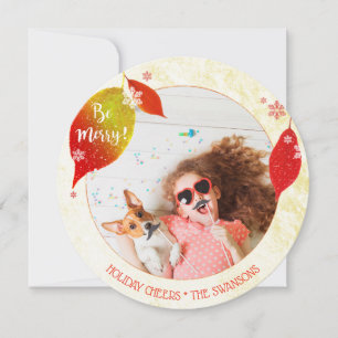Cartes Pour Fêtes Annuelles Photo Feuille de Noël