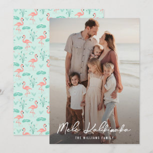 Cartes Pour Fêtes Annuelles Photo Flamant rose rose de Mele Kalikimaka