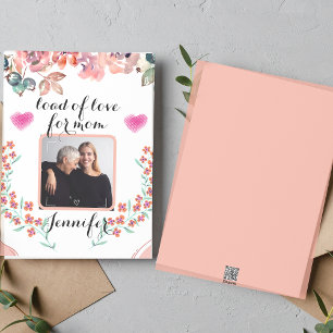 Cartes Pour Fêtes Annuelles Photo floral personnalisé pour la fête des mères
