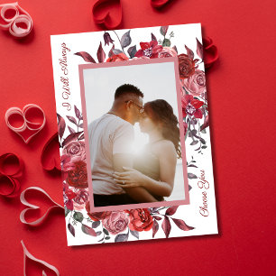 Cartes Pour Fêtes Annuelles Photo floral romantique Je t'aime Saint-Valentin