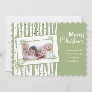 Cartes Pour Fêtes Annuelles Photo Forest Birry Tree Joyeux Noël