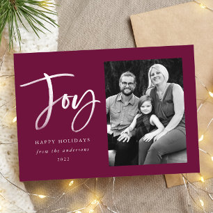 Cartes Pour Fêtes Annuelles Photo framé de couleur violet baie avec écriture J