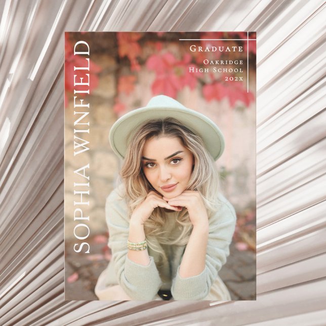 Cartes Pour Fêtes Annuelles Photo graduation class 2026 announcement card (Créateur téléchargé)