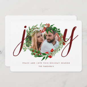 Cartes Pour Fêtes Annuelles Photo Greenery Joy