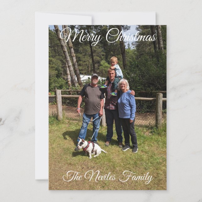 Cartes Pour Fêtes Annuelles Photo Greeting Card Merry Christmas Customize  (Devant)