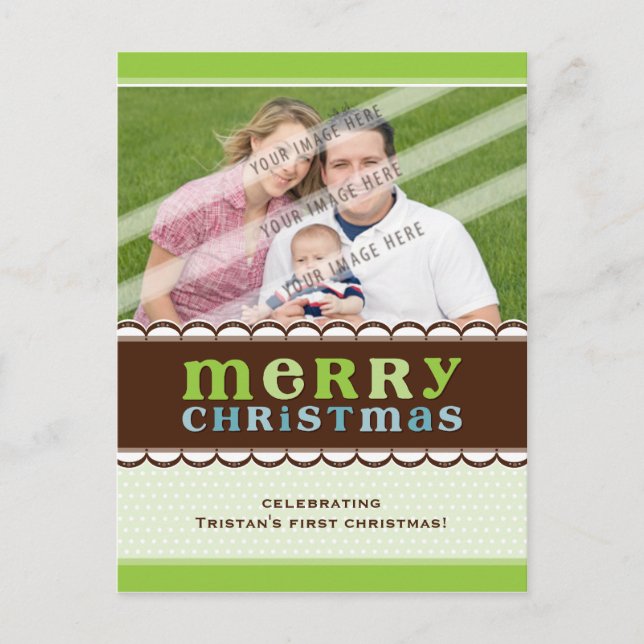 Cartes Pour Fêtes Annuelles PHOTO GREETING POSTCARD :: chandyflots 3 (Devant)