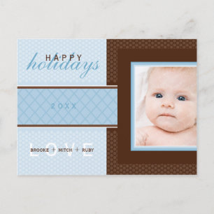 Cartes Pour Fêtes Annuelles PHOTO GREETING POSTCARD :: douceur 1