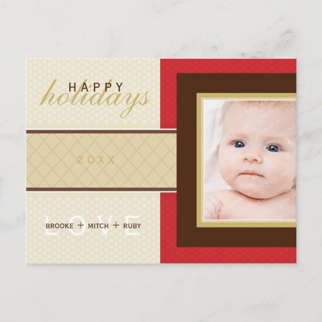 Cartes Pour Fêtes Annuelles PHOTO GREETING POSTCARD :: douceur 4 (Devant)