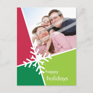 Cartes Pour Fêtes Annuelles PHOTO GREETING POSTCARD :: Moderista snowflake P5