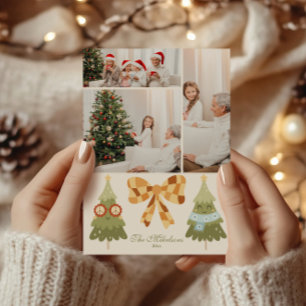 Cartes Pour Fêtes Annuelles Photo Groovy Rétro Noël Arc