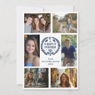 Cartes Pour Fêtes Annuelles PHOTO HEUREUSE HANOUKKA CUSTOM 6 Dessinée À LA MAI