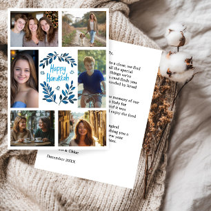 Cartes Pour Fêtes Annuelles PHOTO HEUREUSE HANOUKKA CUSTOM 6 Dessinée À LA MAI