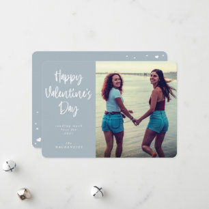 Cartes Pour Fêtes Annuelles Photo Heureuse Sainte-Valentin de police de script