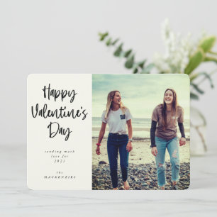 Cartes Pour Fêtes Annuelles Photo Heureuse Sainte-Valentin de police de script