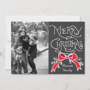 Cartes Pour Fêtes Annuelles Photo Holiday Card : Chalkboard Joyeux Noël