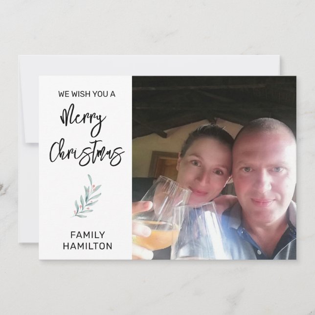 Cartes Pour Fêtes Annuelles Photo Horizontal Christmas Flat (Devant)