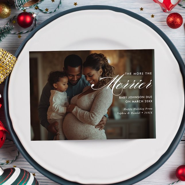 Cartes Pour Fêtes Annuelles Photo horizontale Plus Le Joyeux Noël (Créateur téléchargé)