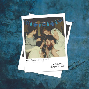 Cartes Pour Fêtes Annuelles Photo instantané vintage Guirlande de Hanoukka b
