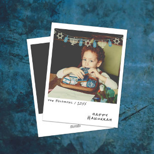 Cartes Pour Fêtes Annuelles Photo instantané vintage Guirlande de Hanoukka b