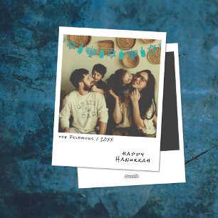 Cartes Pour Fêtes Annuelles Photo Instantané Vintage Guirlande de Hanukkah S