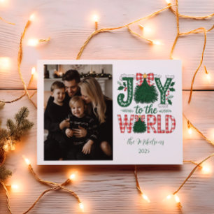 Cartes Pour Fêtes Annuelles Photo Joie dans le Monde de Noël