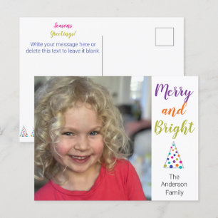 Cartes Pour Fêtes Annuelles Photo joyeuse et brillante