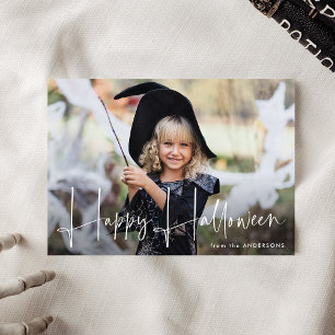Cartes Pour Fêtes Annuelles Photo Joyeux Halloween écriture manuscrite
