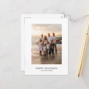 Cartes Pour Fêtes Annuelles Photo Joyeux Minimaliste Moderne Personnalisé