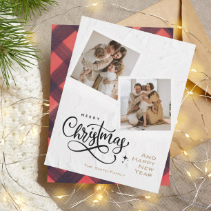 Cartes Pour Fêtes Annuelles Photo Joyeux Noël Joyeux minimaliste moderne