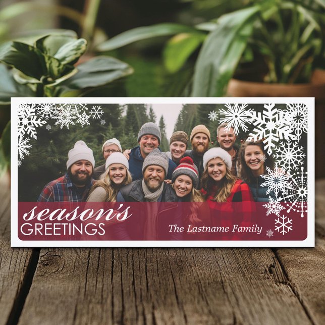 Cartes Pour Fêtes Annuelles Photo - Let It Snow - Bonnes Fêtes (Create A Personal Holiday Photo Card)