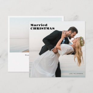 Cartes Pour Fêtes Annuelles Photo Marié Noël