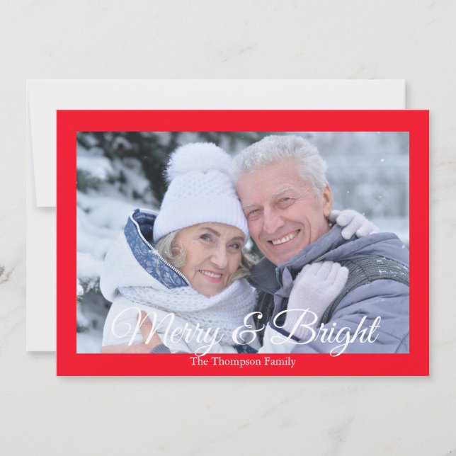 Cartes Pour Fêtes Annuelles Photo Merry et Bright Holiday Card (Devant)
