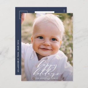 Cartes Pour Fêtes Annuelles Photo minimale moderne Noël élégant vacances