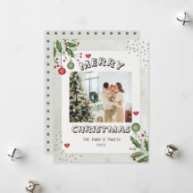 Photo minimaliste de la famille de Noël Joyeux