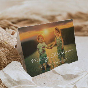 Cartes Pour Fêtes Annuelles Photo minimaliste de la famille Joyeux Noël