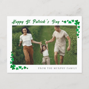 Cartes Pour Fêtes Annuelles Photo minimaliste de la fête du shamrock st. Patri