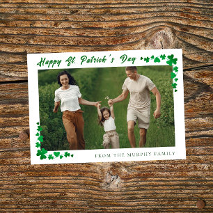 Cartes Pour Fêtes Annuelles Photo minimaliste de la fête du shamrock st. Patri