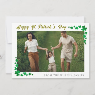 Cartes Pour Fêtes Annuelles Photo minimaliste de la fête du shamrock st. Patri