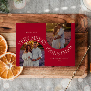 Cartes Pour Fêtes Annuelles Photo minimaliste écriture moderne simple