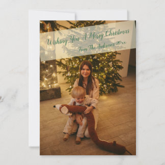 Cartes Pour Fêtes Annuelles Photo minimaliste familiale