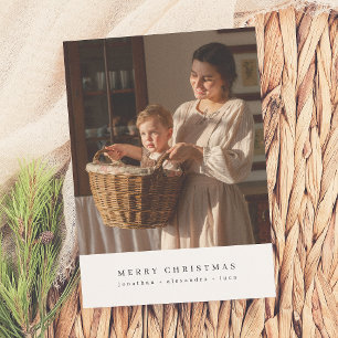 Cartes Pour Fêtes Annuelles Photo minimaliste Joyeux Noël