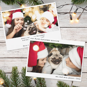 Cartes Pour Fêtes Annuelles Photo minimaliste mariée à Noël