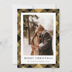 Cartes Pour Fêtes Annuelles Photo minimaliste moderne de la famille de Noël d'