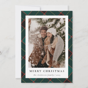 Cartes Pour Fêtes Annuelles Photo minimaliste moderne de la famille de Noël ve